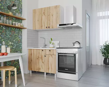 Кухонный гарнитур ДЕМИ 100 Дуб Вотан/Белый