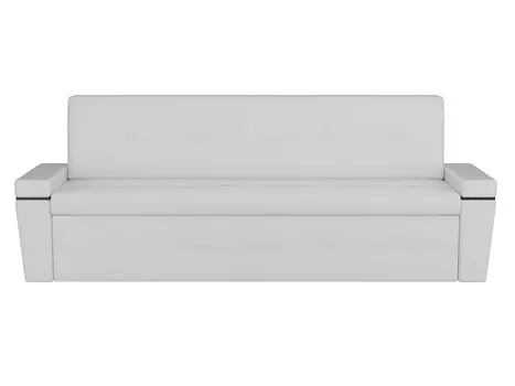Диван кухонный прямой Деметра Экокожа Белый