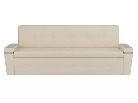 Диван кухонный прямой Деметра Экокожа Бежевый