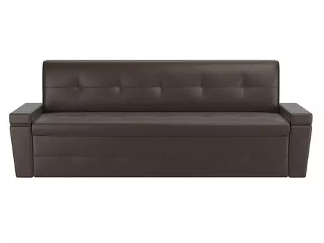 Диван кухонный прямой Деметра Экокожа Коричневый