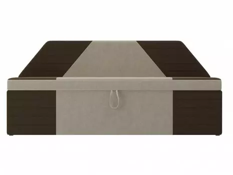 Кухонный прямой диван Дуглас Микровельвет Бежевый Коричневый