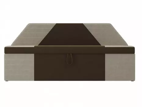 Кухонный прямой диван Дуглас Микровельвет Коричневый Бежевый