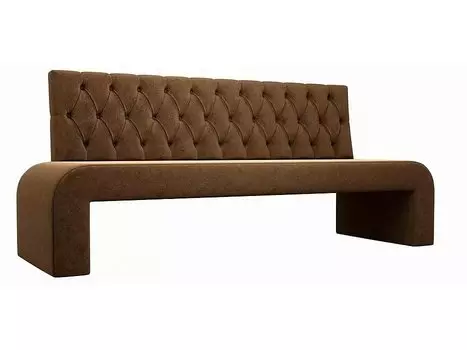 Кухонный прямой диван Кармен Люкс Микровельвет Коричневый