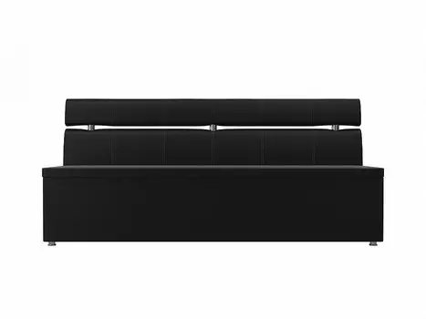 Диван кухонный прямой Классик Экокожа Черный