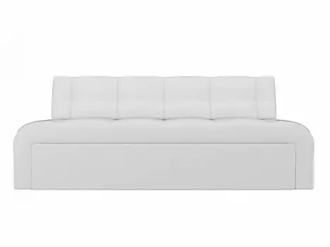 Диван кухонный прямой Люксор Экокожа Белый