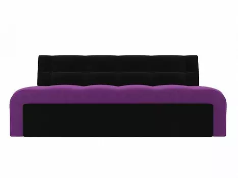 Диван кухонный прямой Люксор Микровельвет Фиолетовый Черный