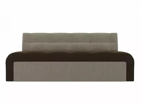 Диван кухонный прямой Люксор Микровельвет Коричневый Бежевый