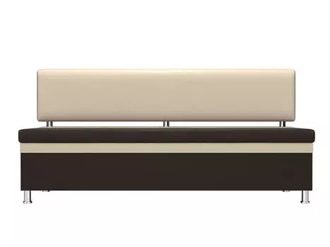 Диван кухонный прямой Стайл Экокожа Коричневый Бежевый