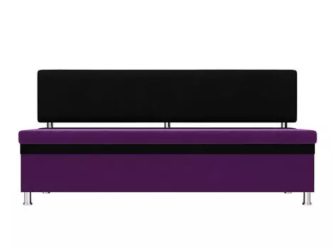 Диван кухонный прямой Стайл Микровельвет Фиолетовый Черный