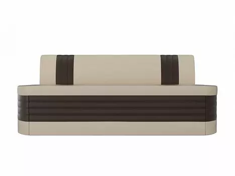 Диван кухонный прямой Токио Экокожа Бежевый Коричневый