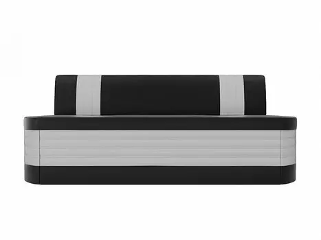 Диван кухонный прямой Токио Экокожа Черный Белый