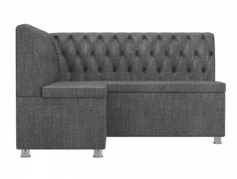 Кухонный угловой диван Мирта Рогожка Серый левый угол