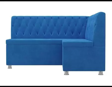 Кухонный угловой диван Мирта Велюр Голубой правый угол