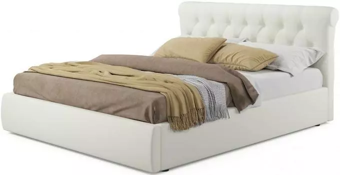 Мягкая кровать Ameli 1400 беж с подъемным механизмом