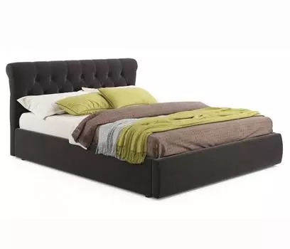 Мягкая кровать Ameli 1600 шоколад с ортопедическим основанием