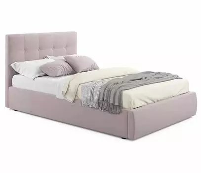 Мягкая интерьерная кровать Селеста 1200, П/М, ткань, Лиловая