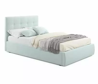 Мягкая интерьерная кровать Селеста 1200, П/М, ткань, Мята пастель