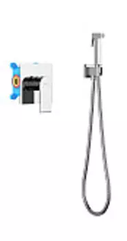 Набор с гигиеническим душем (смеситель + гигиеническая лейка + шланг + шланговое подсоединение с держателем) AQUATEK ЛИРА