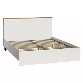 Остин Кровать 11.53 Белый шагрень, Дуб Золотой Крафт