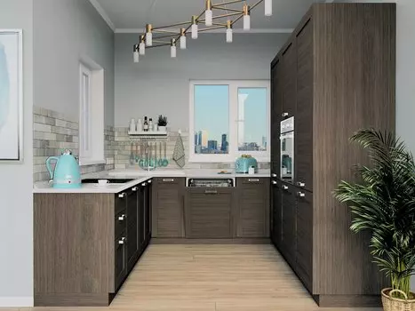 П-образная кухня Лофт-08 Wenge Veralinga/Венге