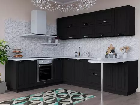 П-образная кухня Прага-18 Венге Премиум