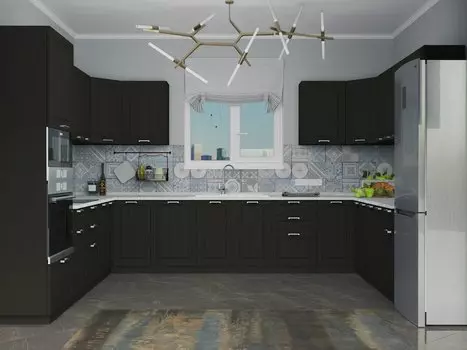 П-образная кухня Прага-20 Венге Премиум Graphite