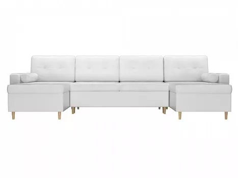 Диван п-образный Белфаст Экокожа Белый