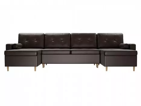 Диван п-образный Белфаст Экокожа Коричневый