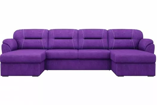 Диван п-образный Бостон Велюр Фиолетовый