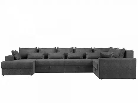 П-образный диван Мэдисон Рогожка Серый