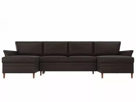Диван п-образный София Экокожа Коричневый