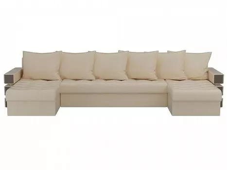 Диван п-образный Венеция Экокожа Бежевый