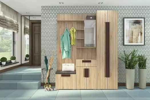 Прихожая Бостон Дуб сонома/ Kolej 536 (Искусственная кожа)