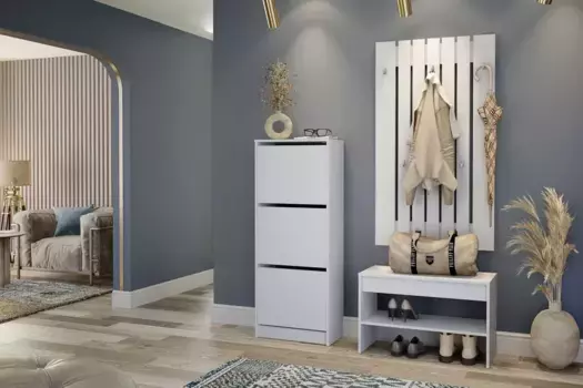 Прихожая Лофт Комплектация 10 Белый/Белый