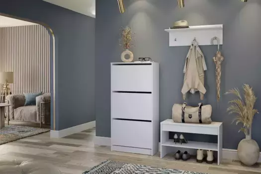 Прихожая Лофт Комплектация 13 Белый/Белый