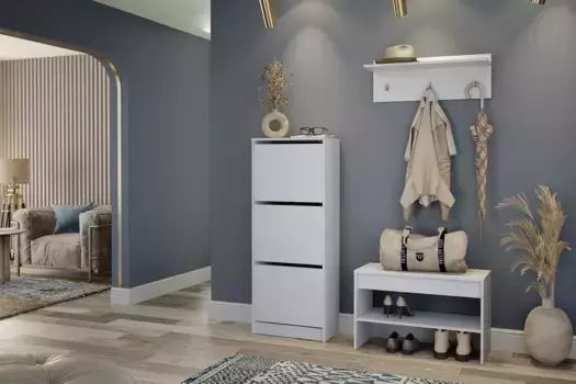 Прихожая Лофт Комплектация 14 Белый/Белый