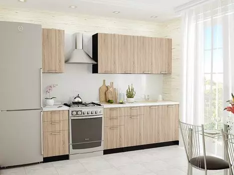 Прямая кухня Брауни-02 Дуб сонома