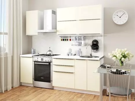 Прямая кухня Фьюжн-01 Ivory