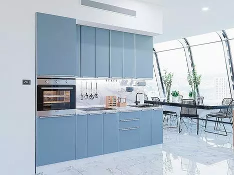 Кухня Прямая кухня Фьюжн-03 Silky Blue | 2,6м