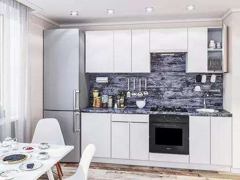 Прямая кухня Фьюжн-AL-01 Brilliant