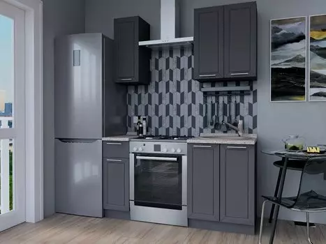 Прямая кухня Глетчер-04 Маренго Силк