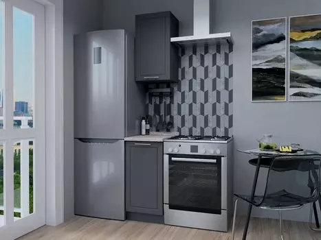 Прямая кухня Глетчер-05 Маренго Силк