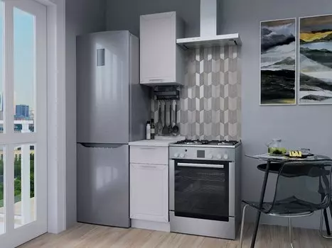 Прямая кухня Глетчер/05 Гейнсборо Силк