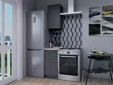 Прямая кухня Глетчер-06 Маренго Силк