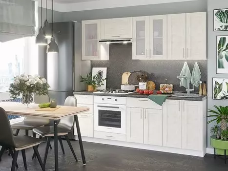 Прямая кухня Лофт-01 Nordic Oak