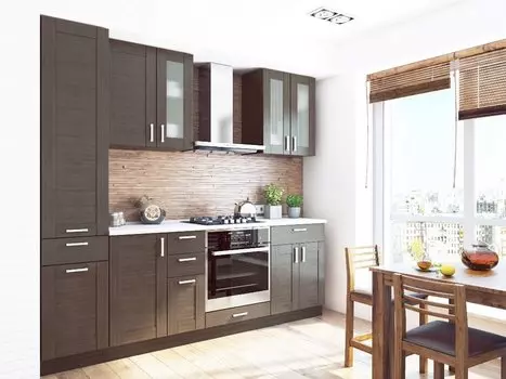 Прямая кухня Лофт-02 Wenge Veralinga