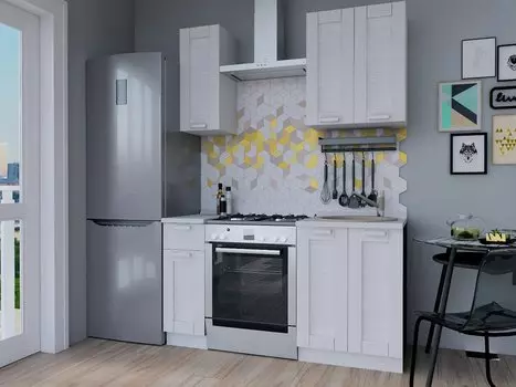 Прямая кухня Лофт-10 Snow Veralinga