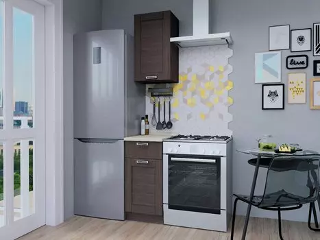 Прямая кухня Лофт-11 Wenge Veralinga