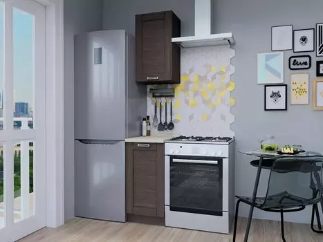 Прямая кухня Лофт-12 Wenge Veralinga