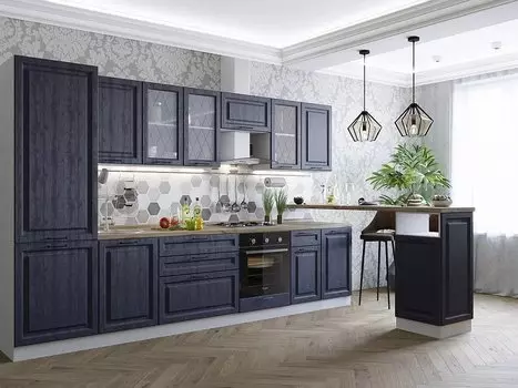 Кухня Ницца-02 Дуб синий